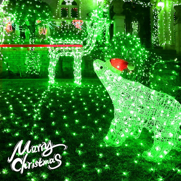 9,8ft x 6,6ft 192 LED julnätljus, 8 lägen 30V lågspänning nätljus för julgranar, buskar, bröllop, trädgård, utomhus
