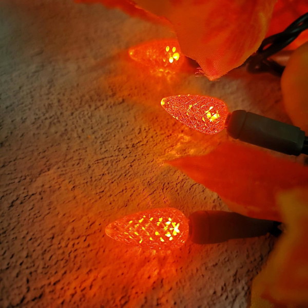 C3 Julbelysning 50 LED Kommersiell LED-slingor, 120V UL, 17FT Grön Tråd Julbelysning för Inomhus- och Utomhusbruk, Träd, Väg,