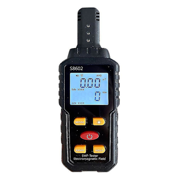 Håndholdt 3-i-1 digital strålingsdosimeter elektrisk felt magnetisk felt temperatur multifunktionel detektor hjemmekontor strålingstester lyd lys