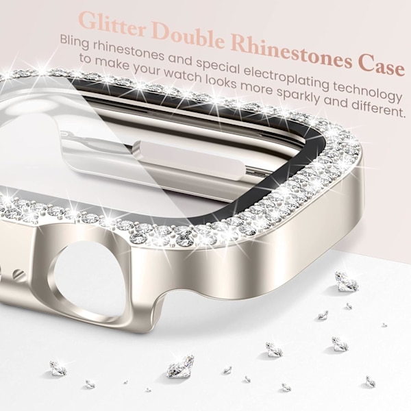 4-pack skärmskydd Bling för Apple Watch Series 6/5/4/Se 44 mm
