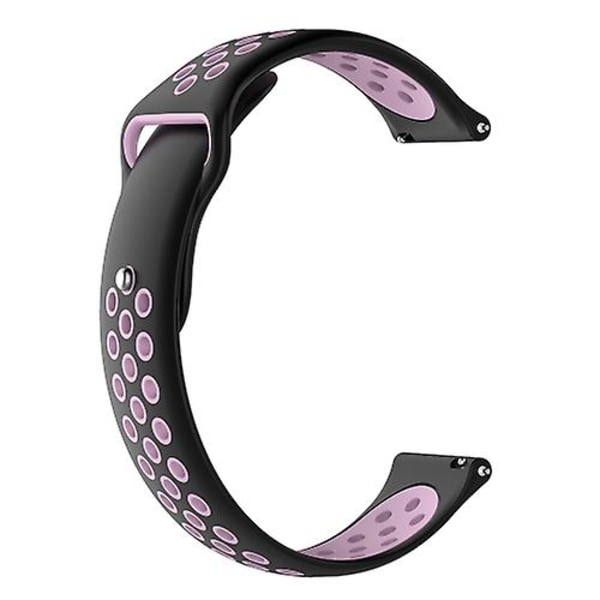 For Garmin Fenix Chronos To-farvede udskiftningsrem til urrem PCW Black Pink