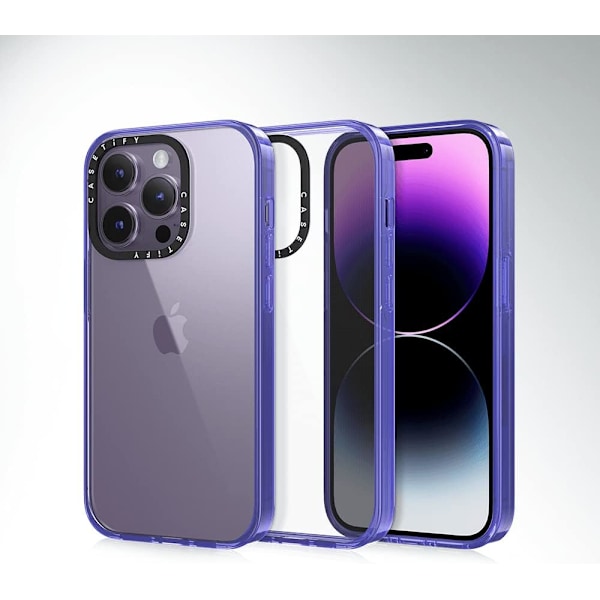 Kompakt iPhone 14 Pro Max Cover [2X Militær Standard Drop Testet / 1,2 m Fald Beskyttelse] - Klar Sort Klar Sort