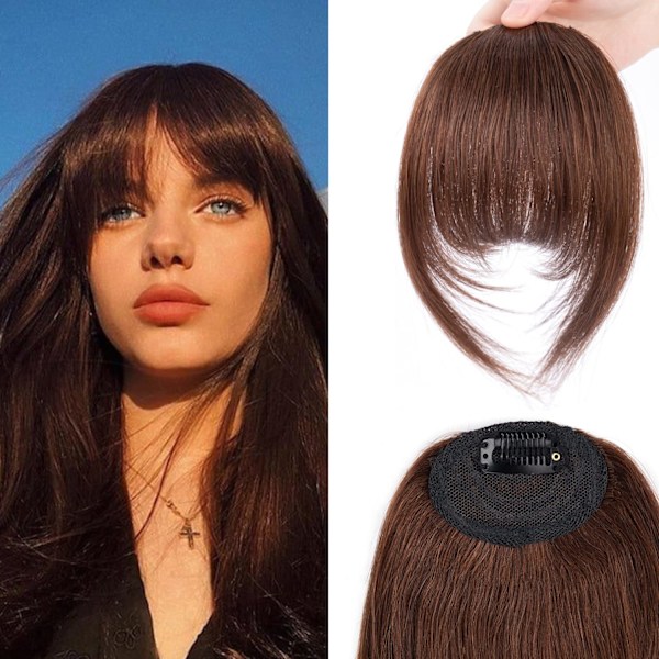 Clip in Bangs 100% Menneskehår Extensions Franske Bangs Fringe