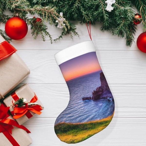 Irland Sunset Seascape Julstrumpor - Hållbara, Färgglada Och Roliga Festliga Dekorationer - Julstrumpa Spisdekorationer Jul