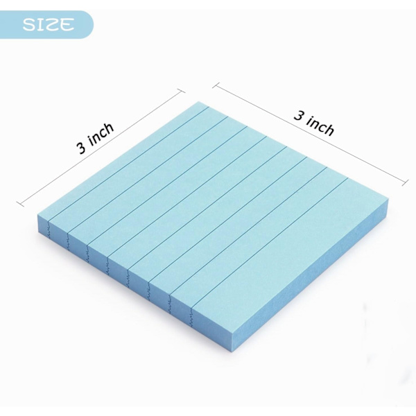 Candy Color Lined Sticky Notes - 6 Block, 3x3 tum