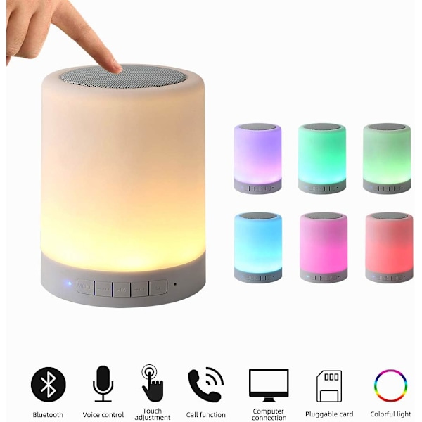Nattljus Bluetooth-högtalare, bärbar trådlös Bluetooth