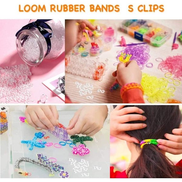 400 klare S-klips - Plastkoblinger for vev-armbånd og DIY-armbåndlaging