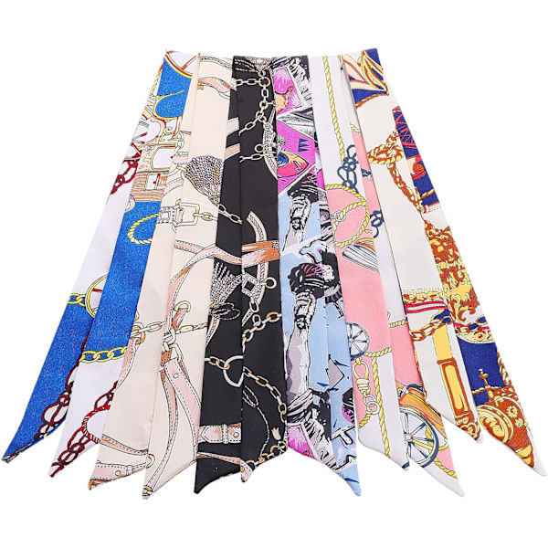 Satin Fashion Smal Handtag Väska Wrap - Set om 6 Blandade Designer för