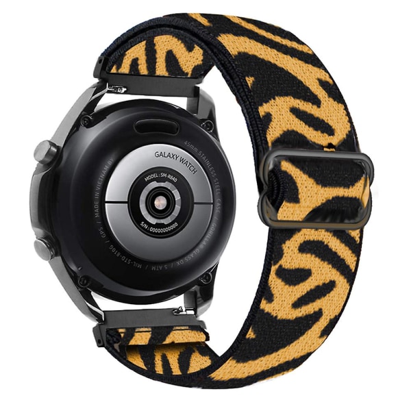 20mm 22mm armband för Samsung Galaxy Watch 4/classic/3/5/pro/active 2 Gear S3 elastisk nylonögla Huawei Watch Gt 2 2e 3 Pro-rem Zebra Yellow 22mm