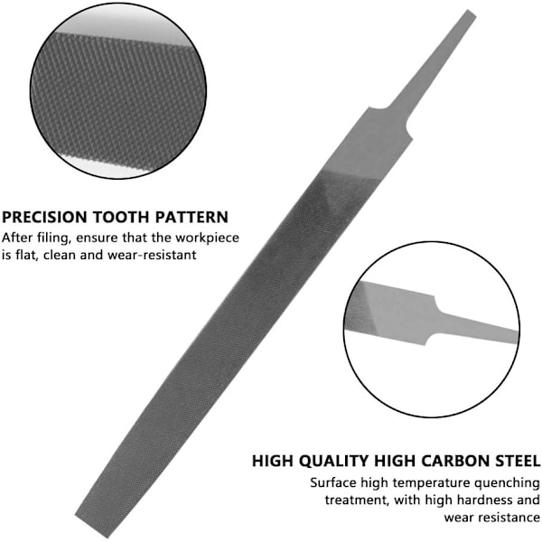 6'' Platt fil - Dubbelskurna tänder Medium Cut Handfil