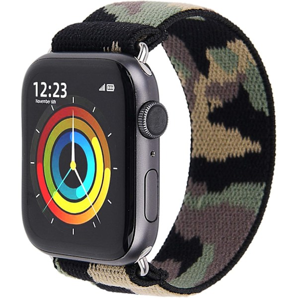 Stretchigt andningsbart band kompatibelt med Apple Watch 45mm 44mm 42mm