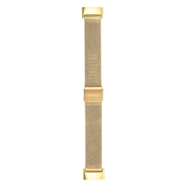 For Fitbit Charge 5 Milan Steel Double Buckles Strap Watch Band TNB Gold
