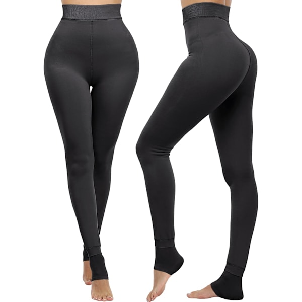 Dame Vinter Leggings - Højtaljede Fleece Foret Strømpebukser
