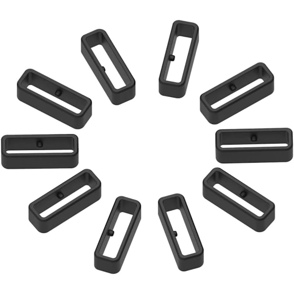 Stroppholdere Kompatible med Coros APEX 46MM/APEX PRO/VERTIX Klokkereimer, Silikon Festringer Sikkerhetssløyfe/Holder/Feste (Svart-6 stk)