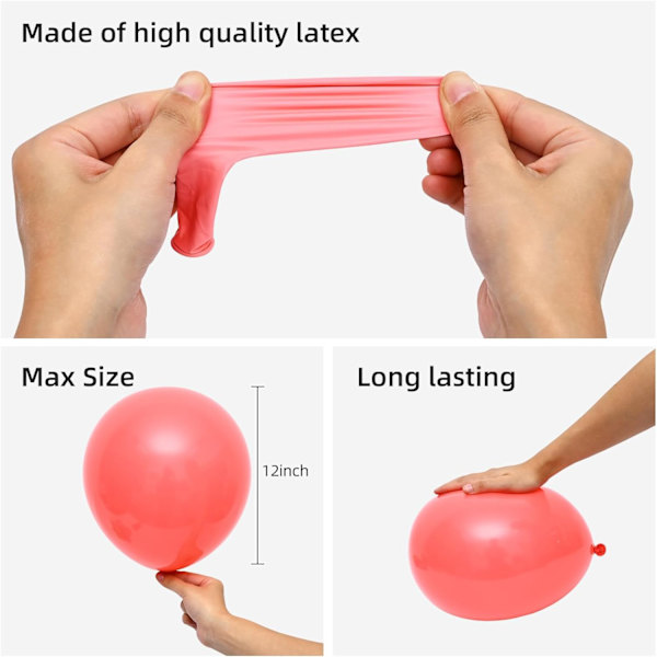 100 stk. festballoner 12 tommer balloner i forskellige farver, latex