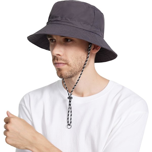 Reversibel solhatt med bred brätte, unisex, med rem, hopfällbar sommarhatt