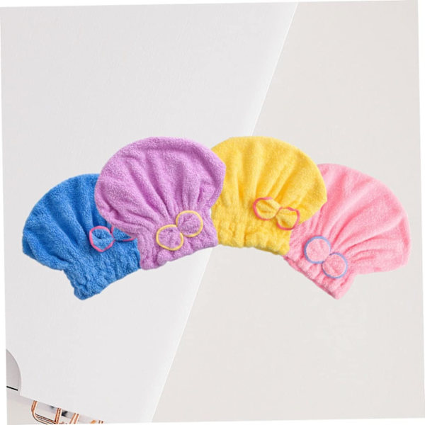 8 st huvudomslag för kvinnor Återanvändbara - Snabbtorkande Bow-knot cap Set