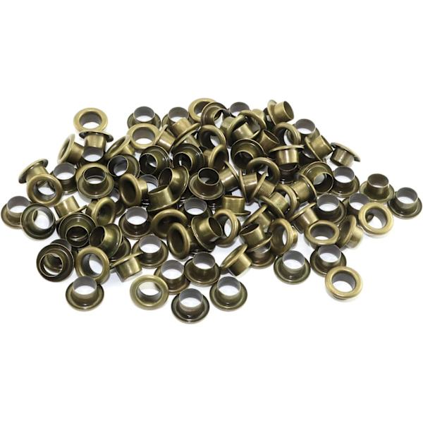 100 st 5 mm brons metall öljetter runda inre hål öljetter DIY nitar läderhantverk tillbehör lufthål