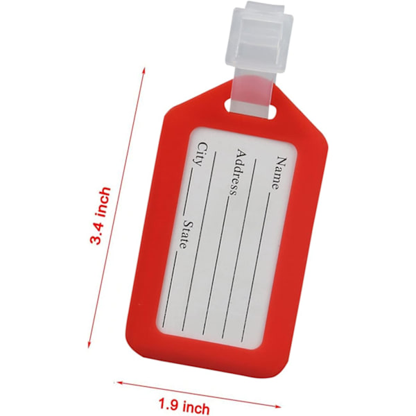10 st bagageetiketter - Vattentäta ID-etiketter för flygplansresväskor