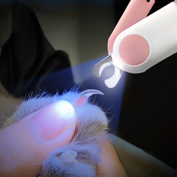 Mini LED-nagelklippare för husdjur med ljus