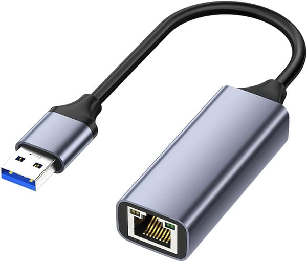 wxsp USB LAN 2.0 Ethernet-adapter, 1000 Mbps, USB til RJ45 Gigabit Ethernet LAN, kompatibel med Surface, MacBook, bærbar computer, pc med Windows