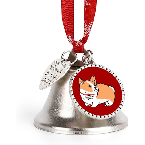 Corgi Puppy Iron Christmas Pendant Christmas Tree Hanging Decorations Funny Xmas Bells Ornaments  Love Bell  Love Bell