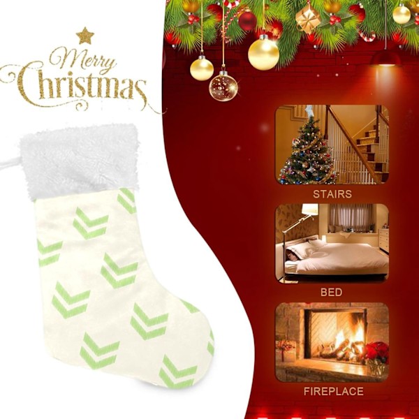Julklapp, personliga julklappsstrumpor 2-pack grön våg Bohemia 45,7 cm julstrumpor hängande prydnad spis för träddekoration