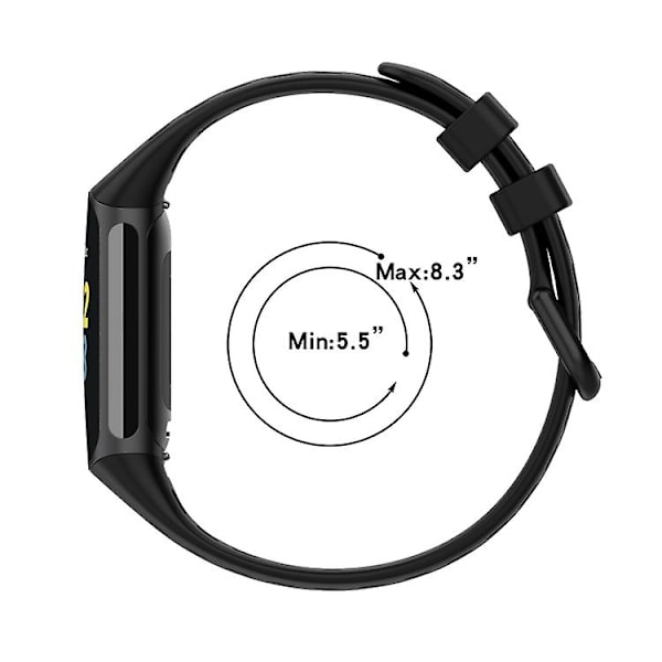Til Fitbit Charge 5 Monokromatisk Åndbar Silikone Urrem KTT White