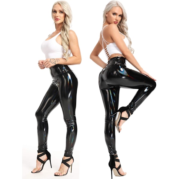 Kvinde Kunstlæder Leggings Bukser PU Elastisk Formgiven Hofte