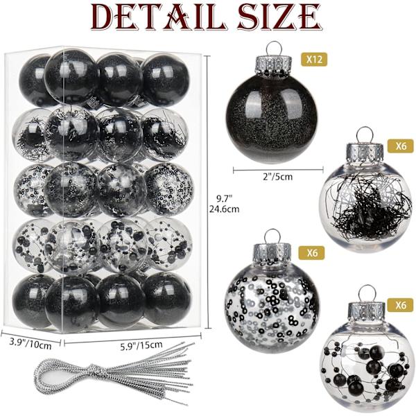 30 st julgranskulor 2'' krossäkra julgranskulor set