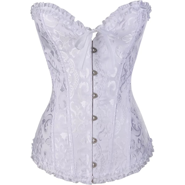 Womens Lace Up Corset Top Overbust Body Shaper Bustier Corsets for Women