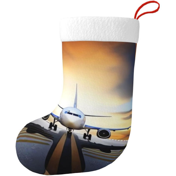 Rygsæk Flytryk Jule Strømpe Julepynt Pejs Hængende Jule Sokker Til Familie Ferie Julefest Dekorationer 45 X 28 Cm