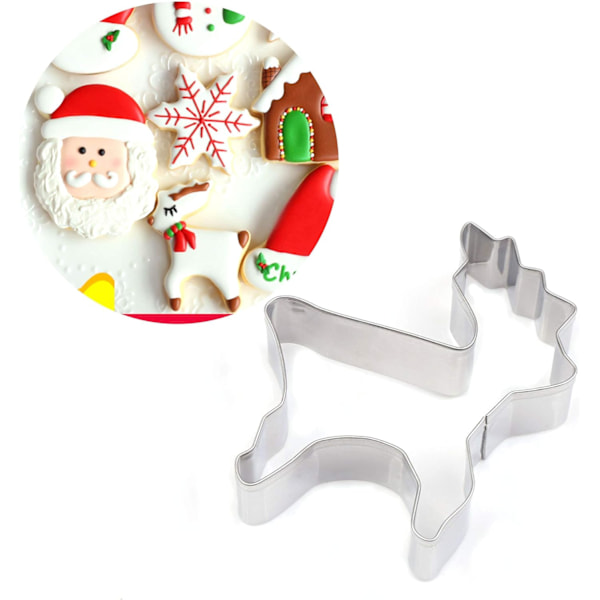 Julkakor i rustfritt stål - 9 st for bakfondant