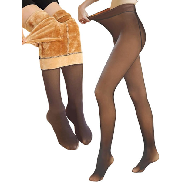 Tights - Termiske sorte uigennemsigtige strømpebukser til kvinder
