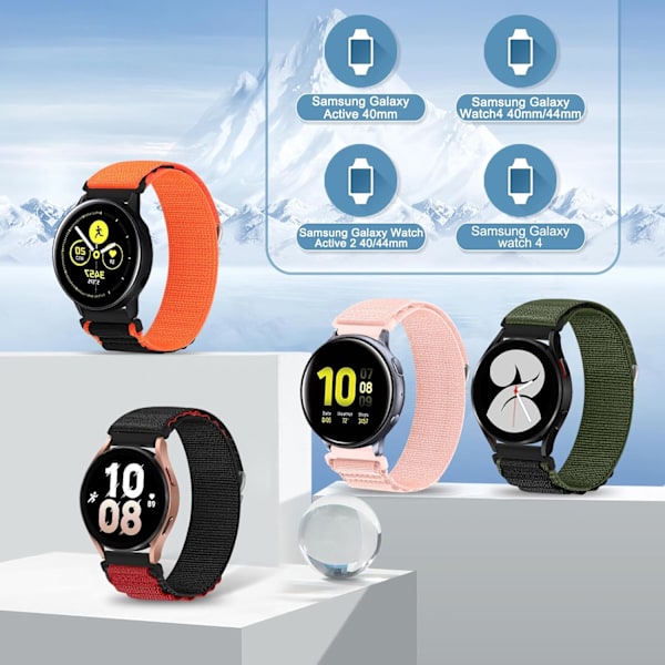 Nylonremme, der er kompatible med Galaxy Watch 5 40mm