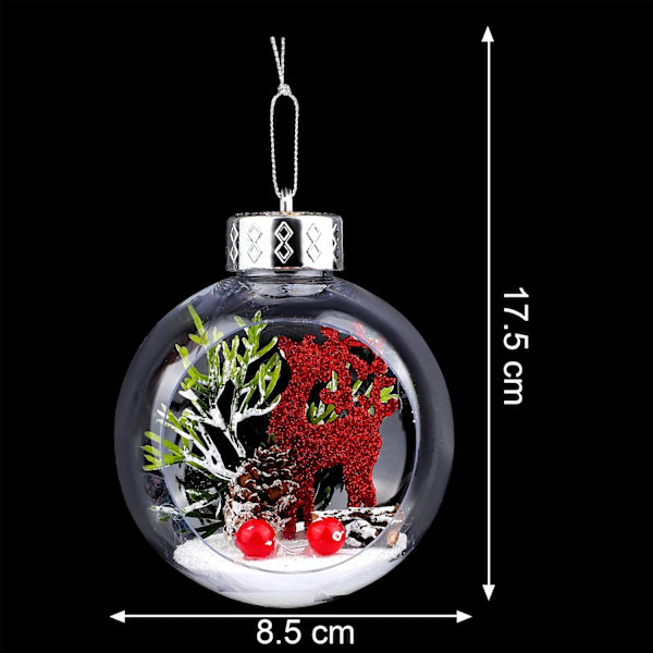 9 stycken julgranskulor i plast - med