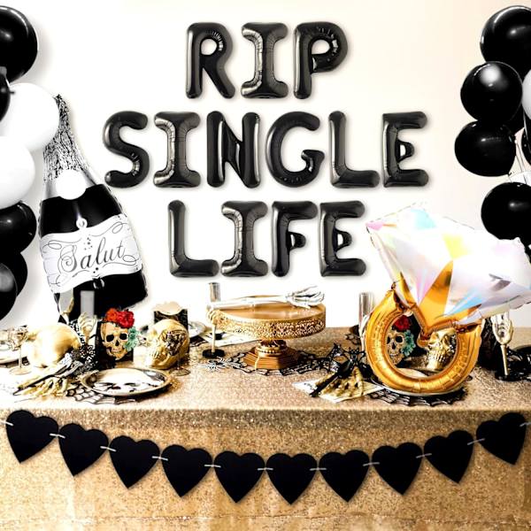 Rip Single Life Ungkarlsfest Dekoration Gotisk Ungkarlsfest Dekorationer Ungkarlsfest Förlovning Bröllopsfest Svart 1 Svart 1