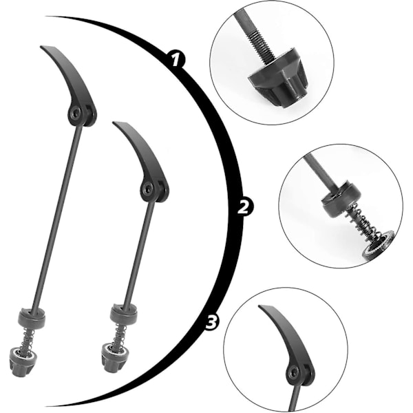 Cykel Quick Release Sæt, 1 Par Cykel Nav Aksel Bike Hollow Aksel Sæt Cykel Snabbkopplingsspett til landevejscykel, mountainbike, Mtb, Bmx