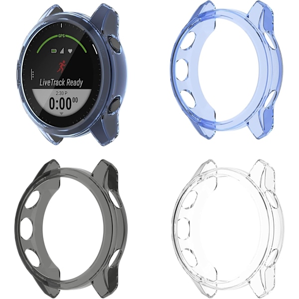 3-pack Skärmskydd Fodral Kompatibelt med Garmin Forerunner 945 LTE, Mjukt TPU Ultratunt Övergripande Skyddsfodral för Garmin Forerunner 945 LTE