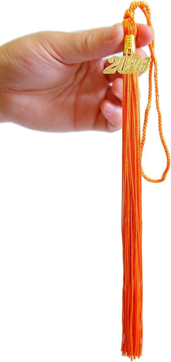 2026 Kvast Dimission, Orange Kvast til Studenterhue og Tilbehør til Dimissionsceremoni