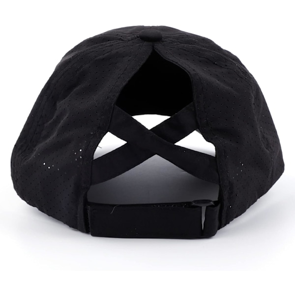 Kvinnors Criss Cross Hatt Hög Hästsvans Baseballkepsar Justerbar Hög Messy Bun