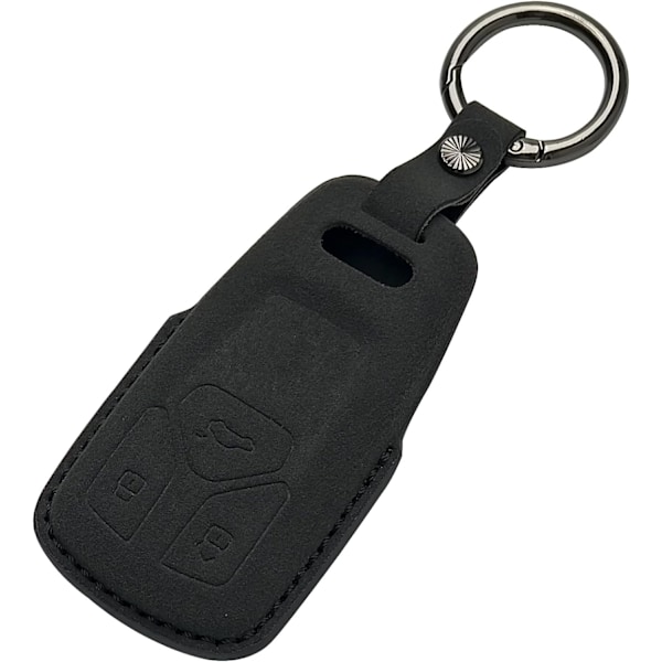 Auto-nøglecover, kompatibel med Audi A4, A5, A6, A7, A8, Q3, Q5, Q7, R8, RS, S4, S5, S6, S7, S8, TT, TT, Smart nøglecover, beskyttelse, sort