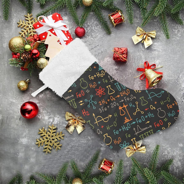 Julstrumpa, Personliga Julstrumpor 2-pack Vetenskap Kemi Lab 4 18 tum Julstrumpor Hängande Ornament Eldstad för Träd
