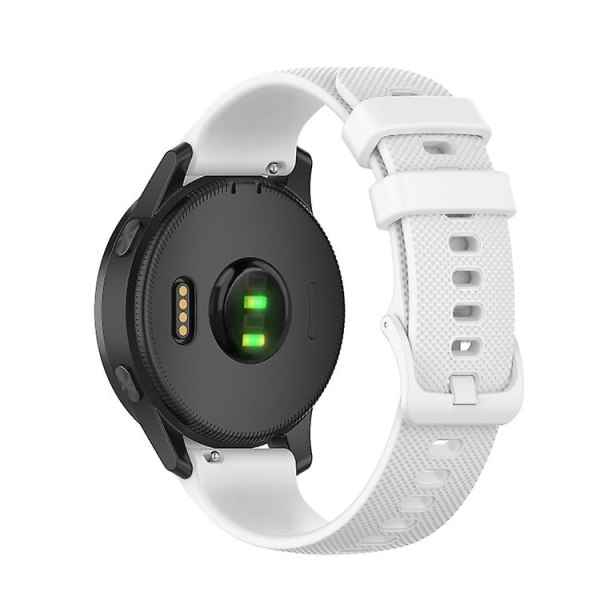 För Garmin Vivoactive 4 22mm Silikon Armband QUL White