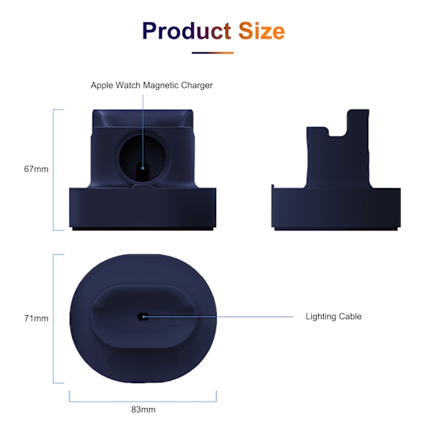 Lader for Apple Phone Watch 2-i-1