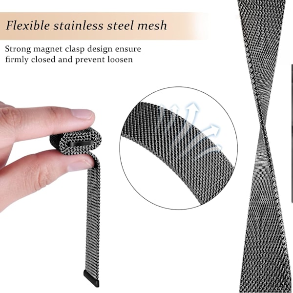 Magnetisk mesh for Fitbit Versa 3 - Kvinner menn