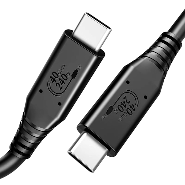 Usb4-kabel, 6,6 fod, 40 Gbps dataoverførsel, 240 W (48V5A)