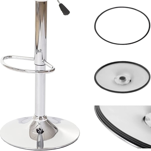 2X Diameter 17,72″ Barstol Gulvbeskyttelse, Gulvbeskytter Ring, Gummipude til barstole med Rund Base，Kantliste Puder, Lydløs Gummi