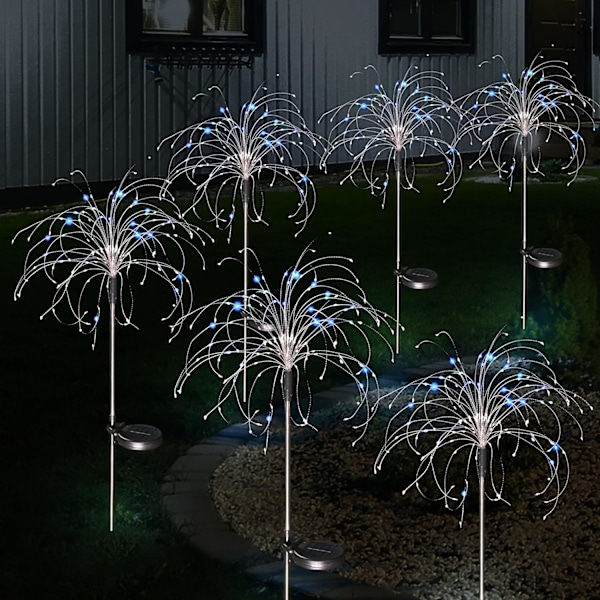 150 LED Flammelys Solcelled Hage Lamper Vanntett Utendørs Lyskjede med 8 Moduser Blinkende Lys for Hage Terrasse Yard Sti