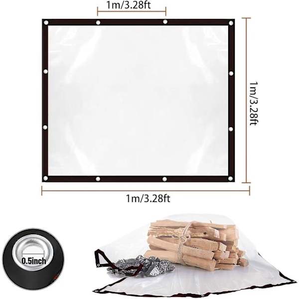 Transparent presenning för utomhusbruk, transparent presenning, regnskydd, presenning, vattentät, transparent, Uv Best Ndig 2x4m